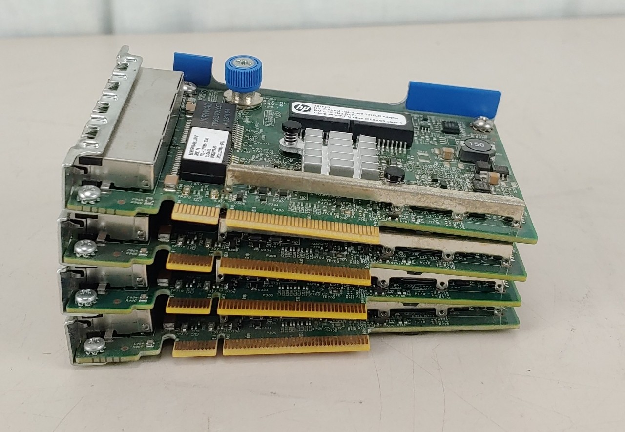 Lot of 4 HP 634025-001 4-Port RJ-45 1Gbps Gigabit Ethernet PCIe 2.0 x4 Net Adapter 3-3