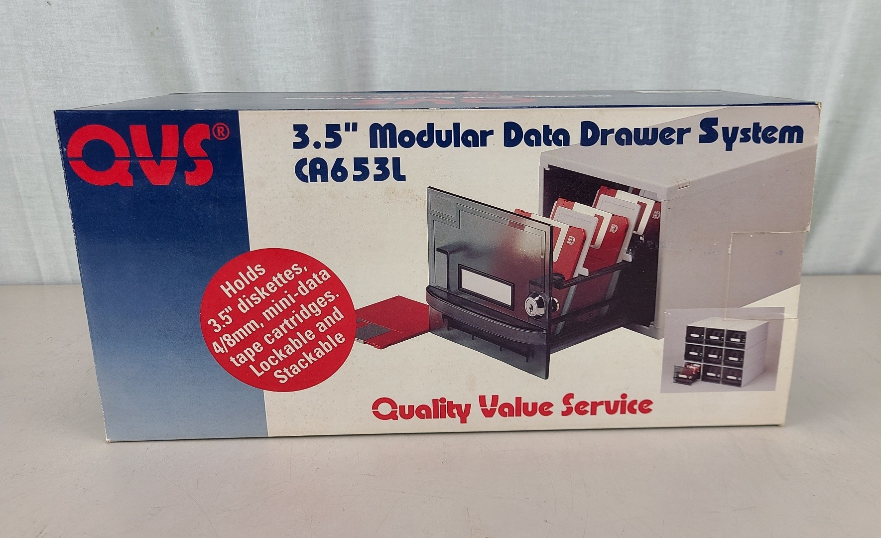 QVS 3.5" Modular Data Drawer System CA653L for 3.5" Diskettes
