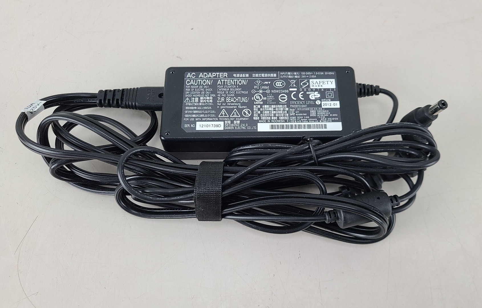 Fujitsu Scanner AC Power Adapter w/ Power Cord PA03010-6441