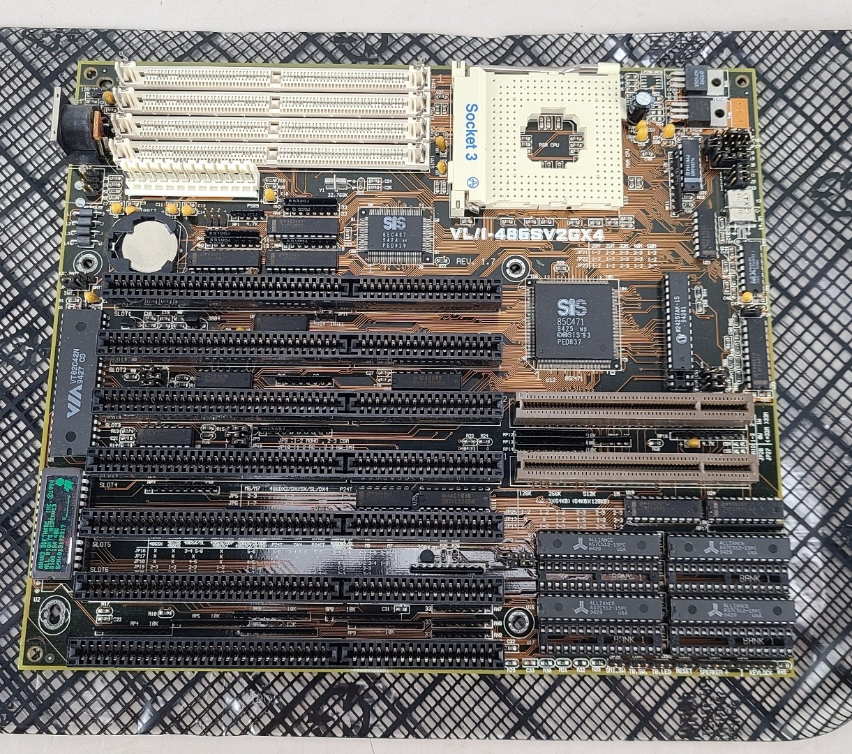 Vintage Asus VL/I-486SV2GX4 ISA VLB Motherboard REV 1.7