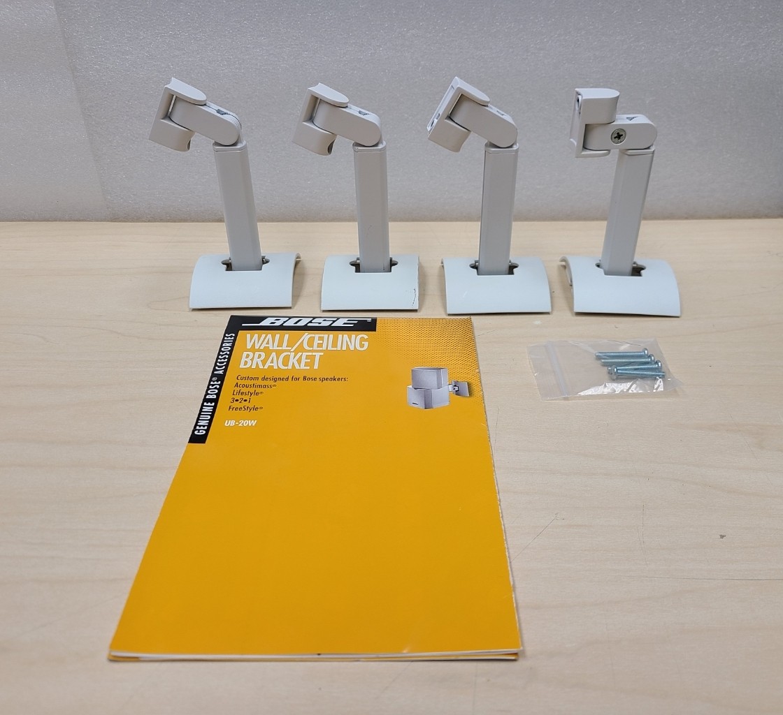 Genuine BOSE UB-20W Wall/ Ceiling Bracket for Surround Speaker White Lot Of 4