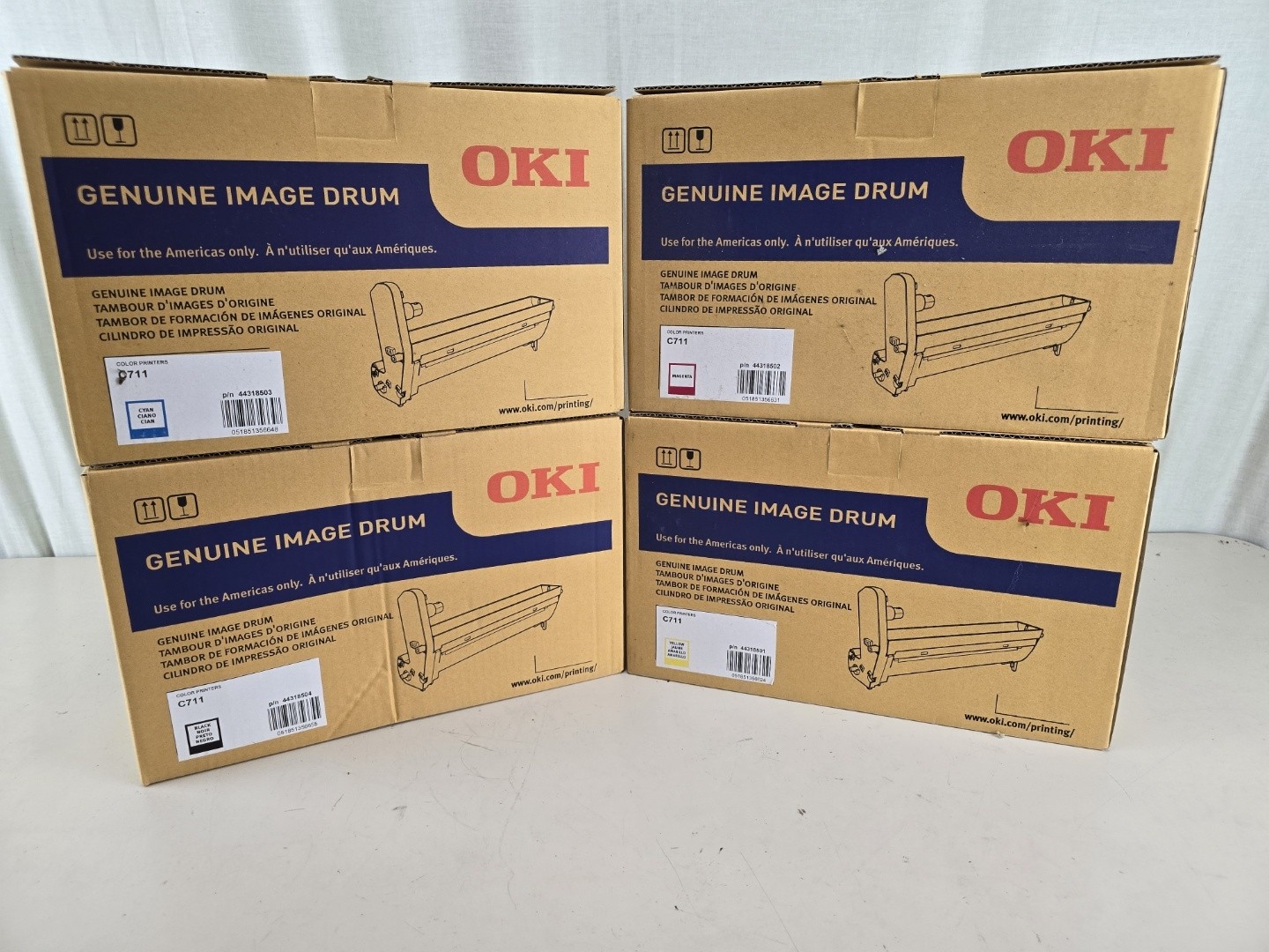 Okidata C710 / C711 Series Set of 4 KYCM Toner Cartridge New