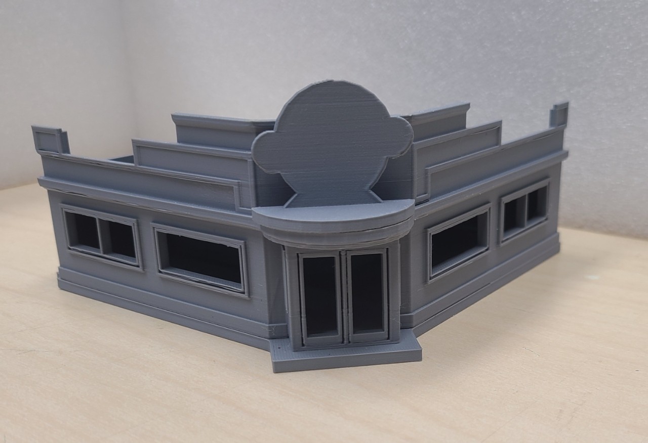 HO Scale Corner Diner 