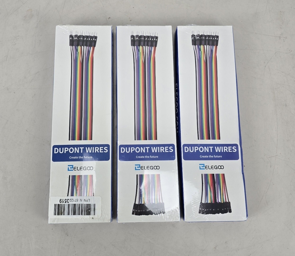 3x Elegoo 120pc Dupont Wire Breadboard Jumper Set for Arduino