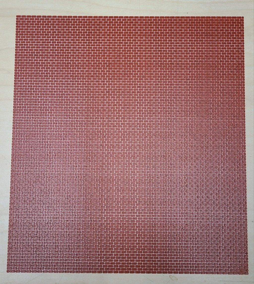 O Scale 3D Textured Brick Wall Veneer Flexible Paintable Cuttable