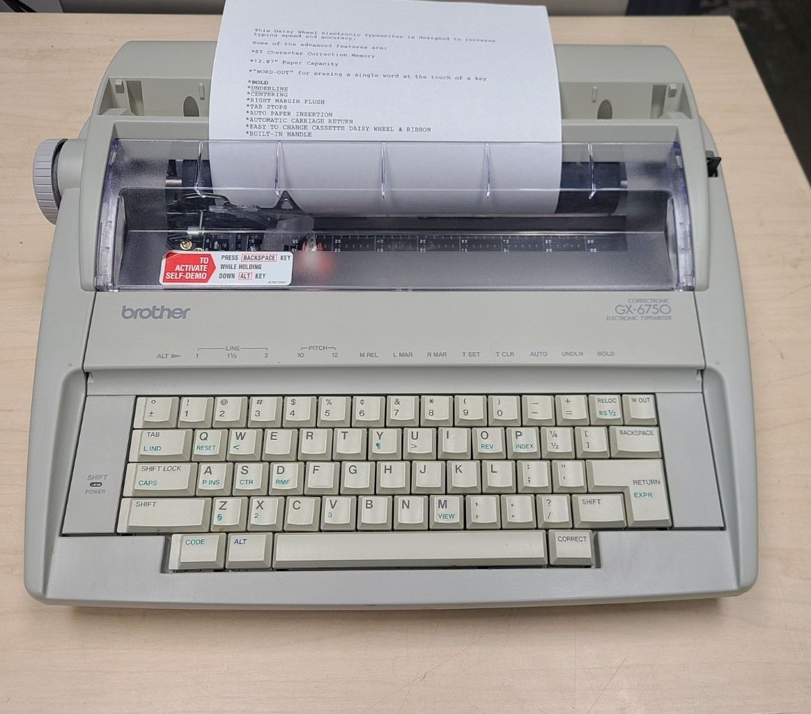 Brother GX-6750 Portable Typewriter