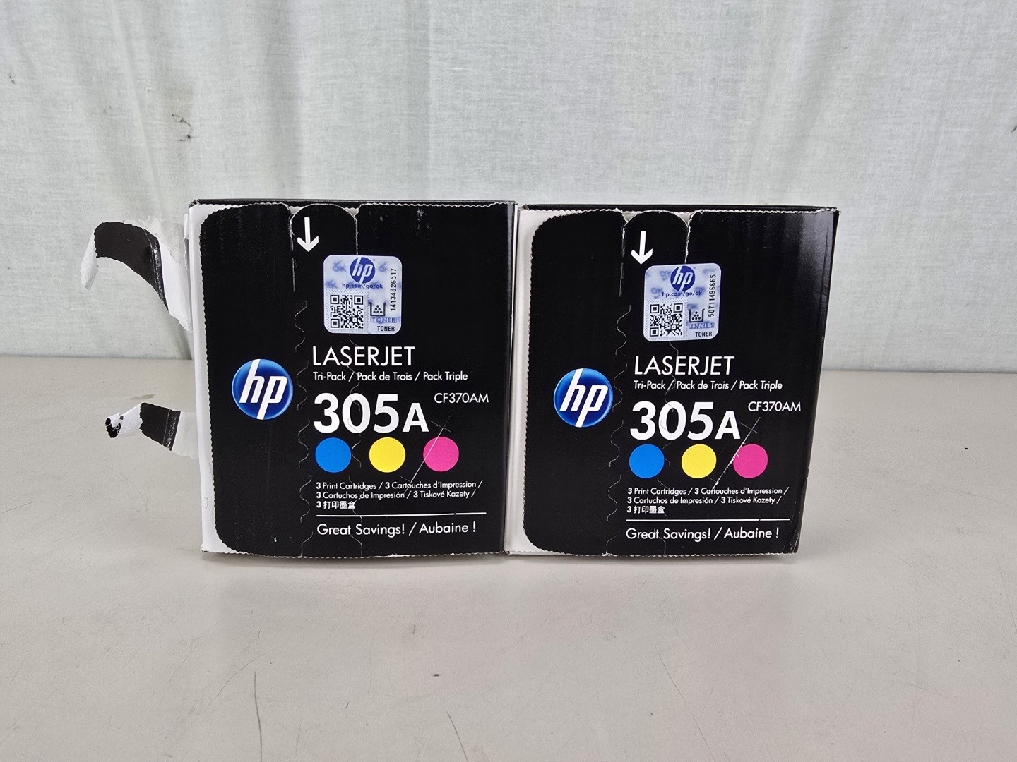2x HP Genuine 305A Toner CE412A, 2x CE413A
