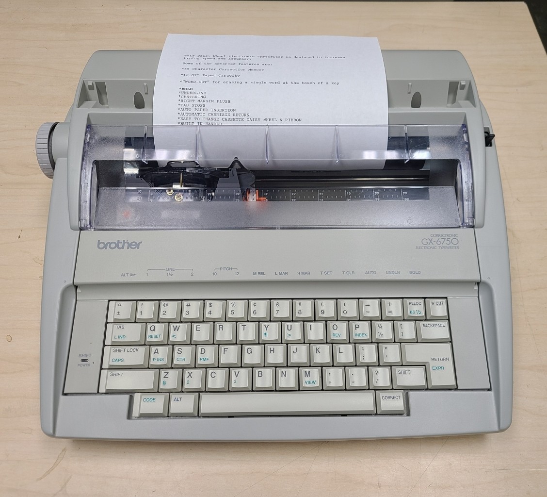 Brother GX-6750 Portable Typewriter