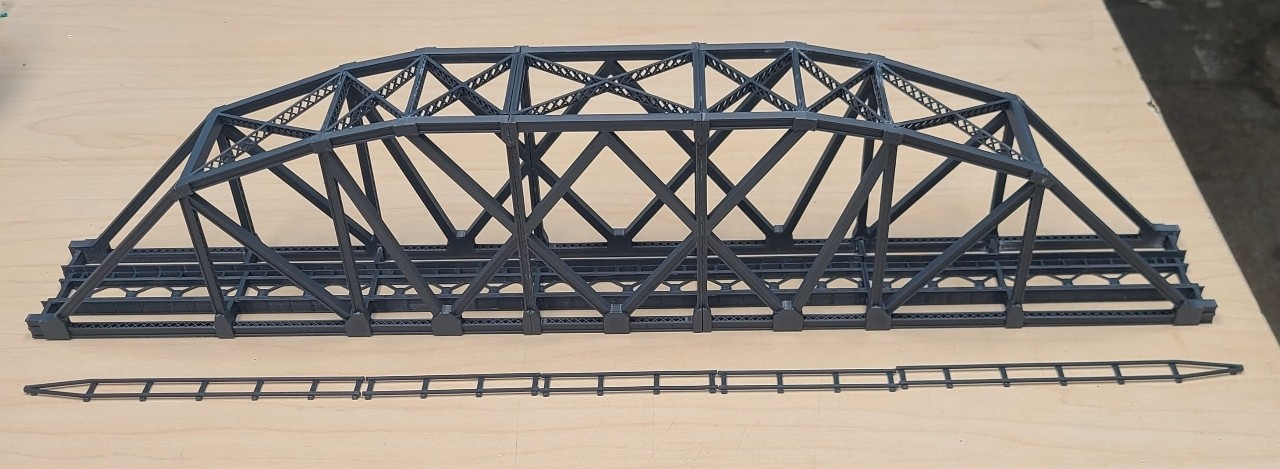 HO SCALE 24 Inch (177 Feet) ARCHED TRUSS BRIDGE Single Track Kit Unassembled