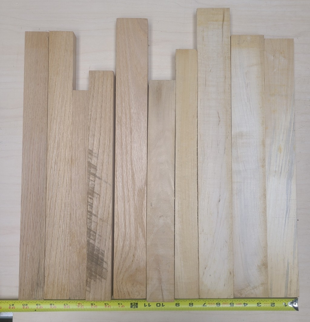 Hardwood Maple & Red Oak Cut Offs Long Craft Wood L18"-21.5" Lot of 10