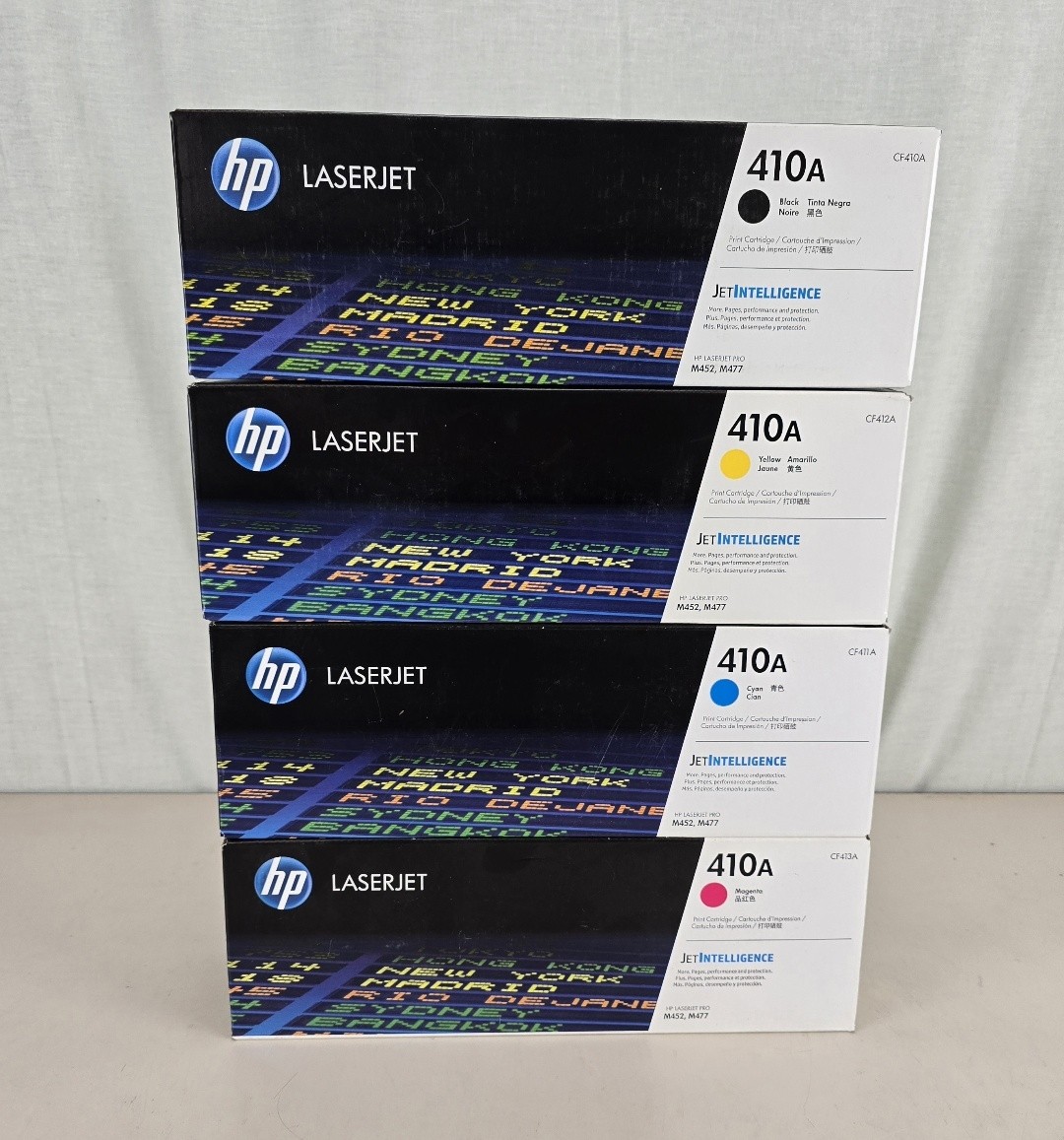 New HP LaserJet 410A Toner Cartridge Set (4-PACK) Black, Cyan, Magenta, Yellow