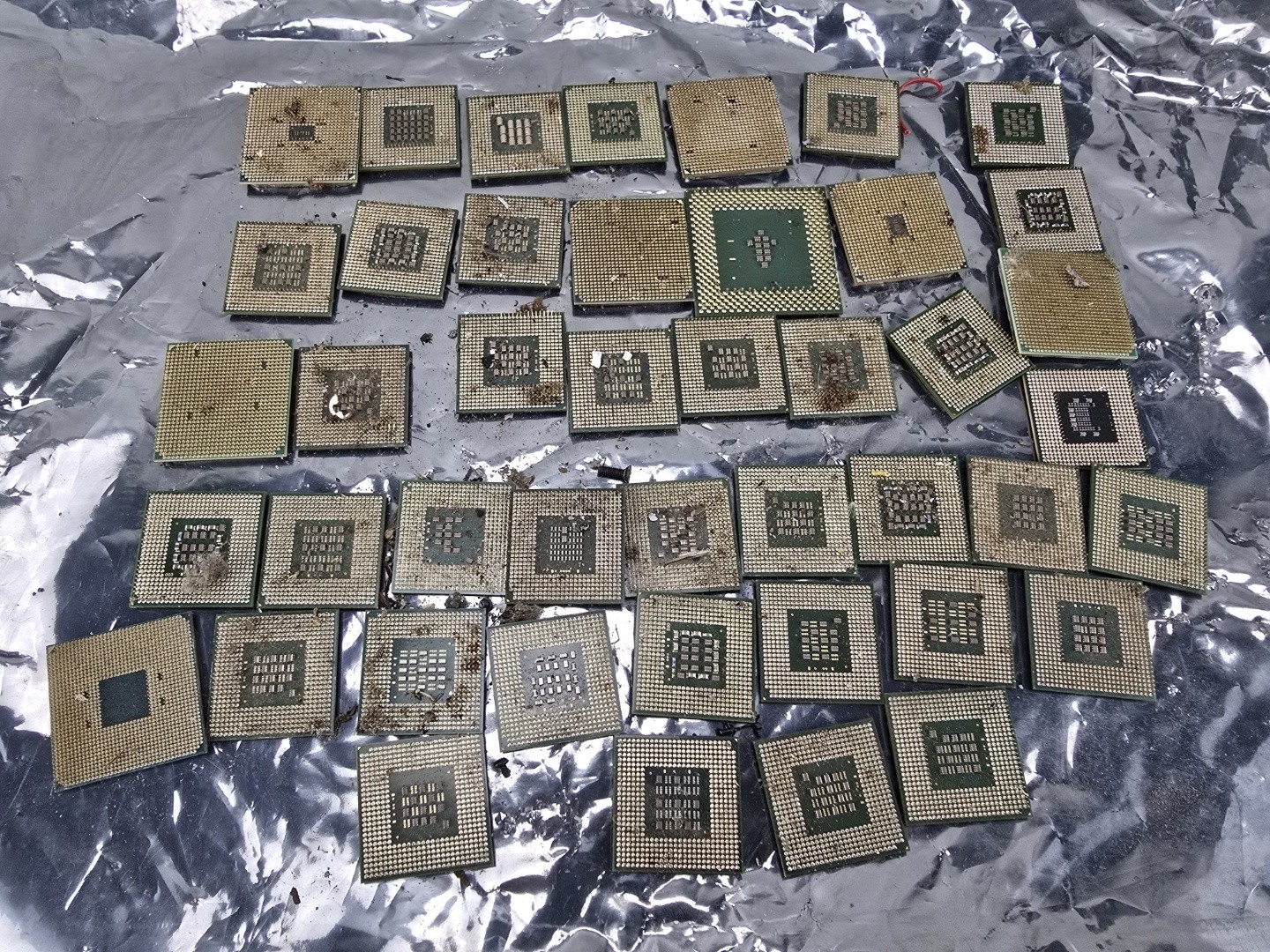 2 LBS HIGH YIELD Metal top PIN CPUS For Gold Precious Metal Recovery Scrap