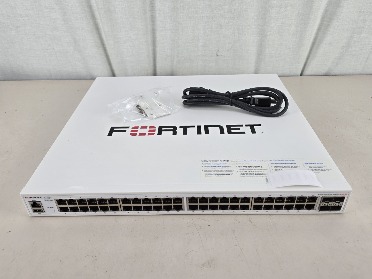 Fortinet FortiSwitch 448E-FPOE 48 Port Secure Access POE Switch
