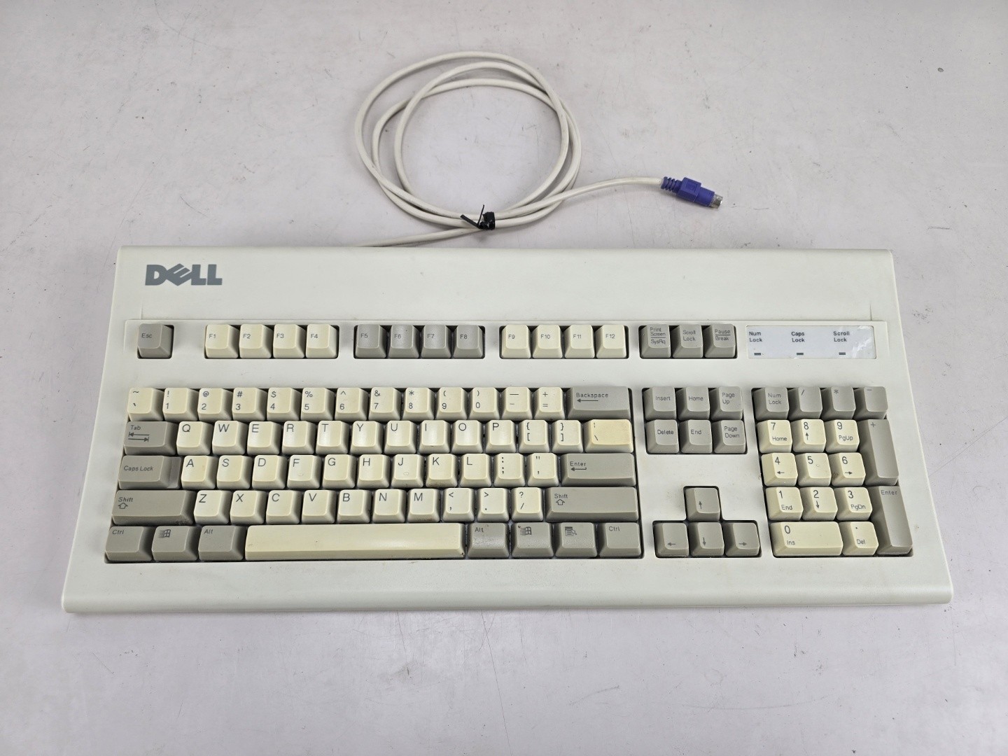 Vintage Dell AT101W GYUM90SK Mechanical Keyboard w/ PS/2 Connector