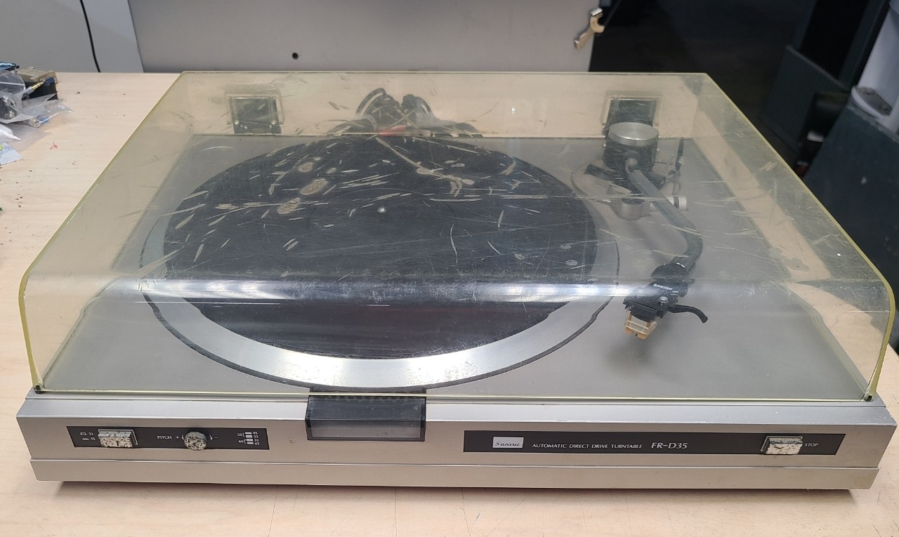 Sansui FR-D35 Turntable for Parts or Repair 