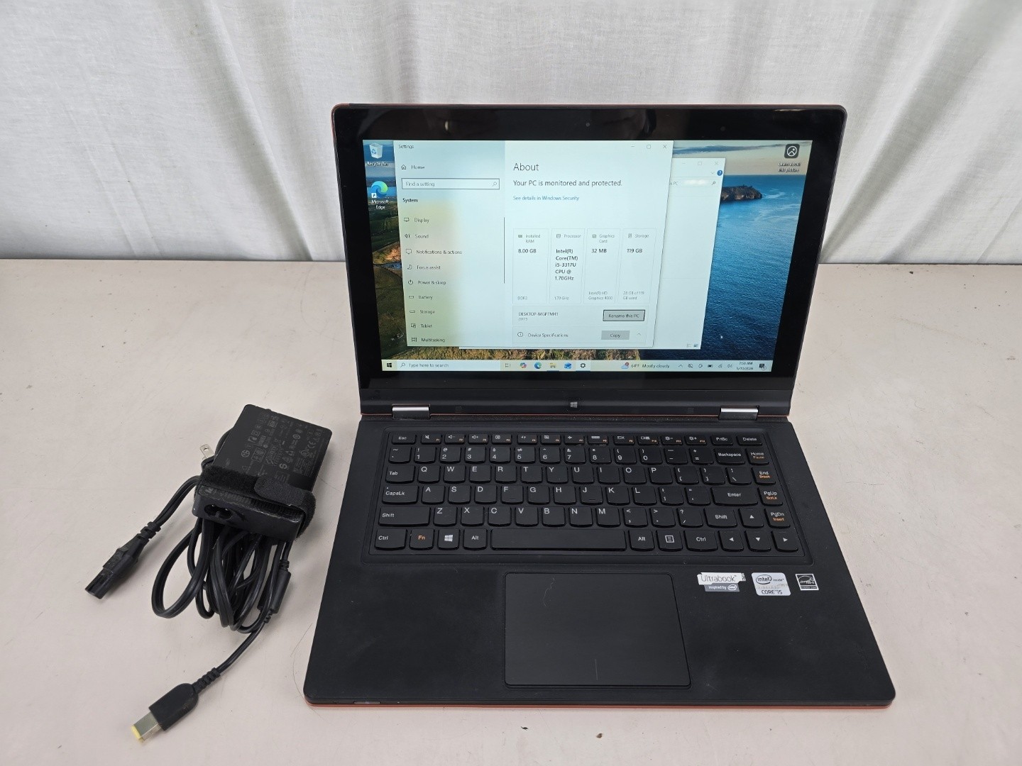 Lenovo IdeaPad Yoga 13 20175 Intel Core i5-3317U 1.7ghz 8G RAM 128G SSD Win10