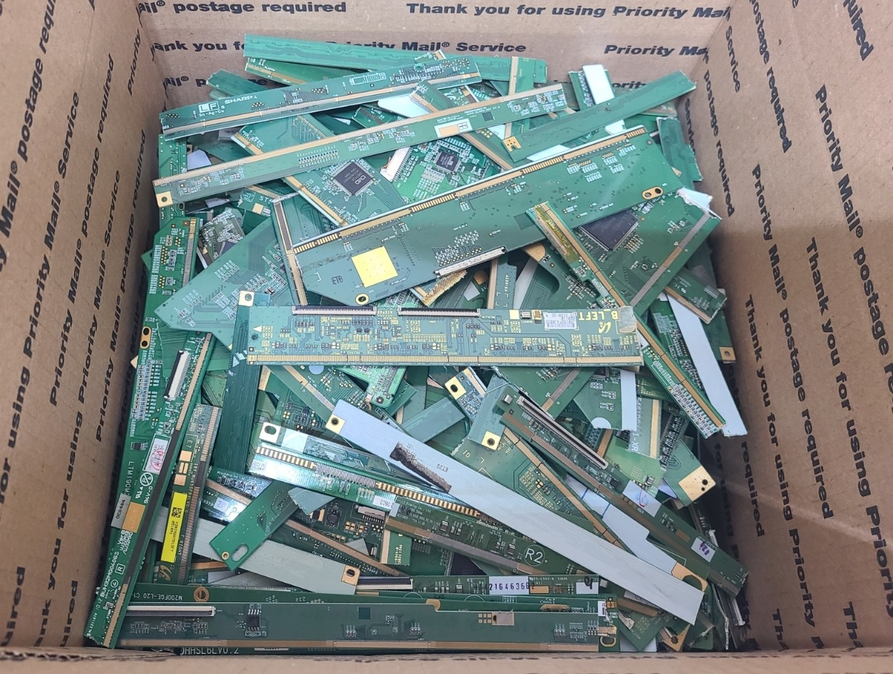 10.5 Lbs. LCD Boards For Scrap Gold Recovery Clean Surface Gold