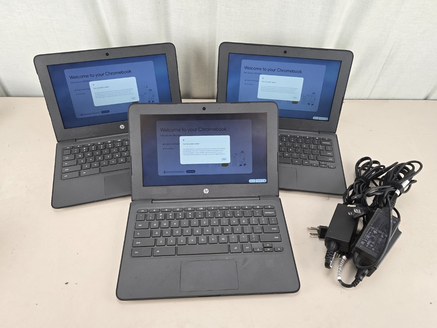 Lot of 5 HP Chromebook 11A G6 EE AMD A4 4GB RAM 16GB