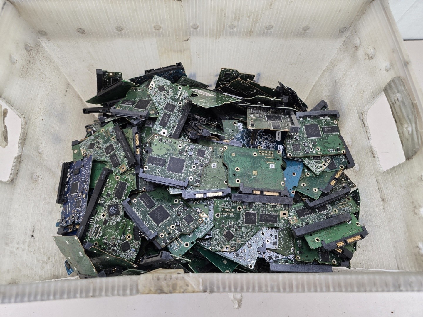 14 lbs SATA Hard Drive Boards for Scrap Gold Recovery