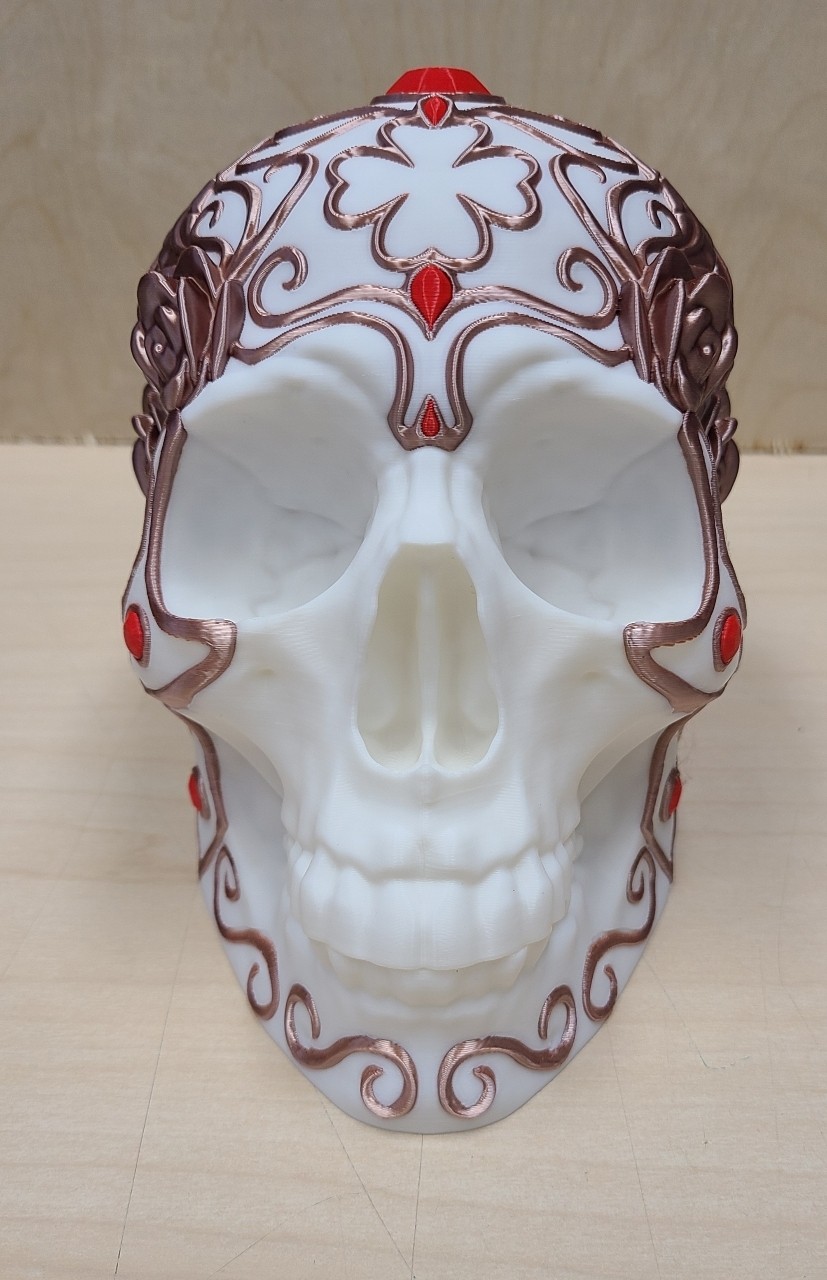 Skull With a Secret – Hidden Deck Box & Dice Storage White,Rose,Red