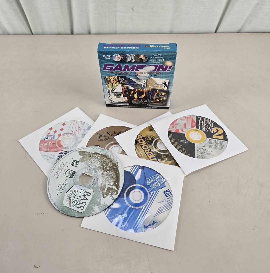 Game On! Family Edition 6-CD Set PC Games CD-ROM