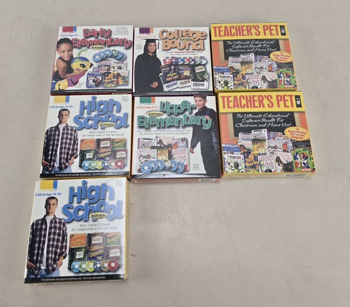 Lot of Vintage Teacher's Pet  PC CD Sets Windows Sealed