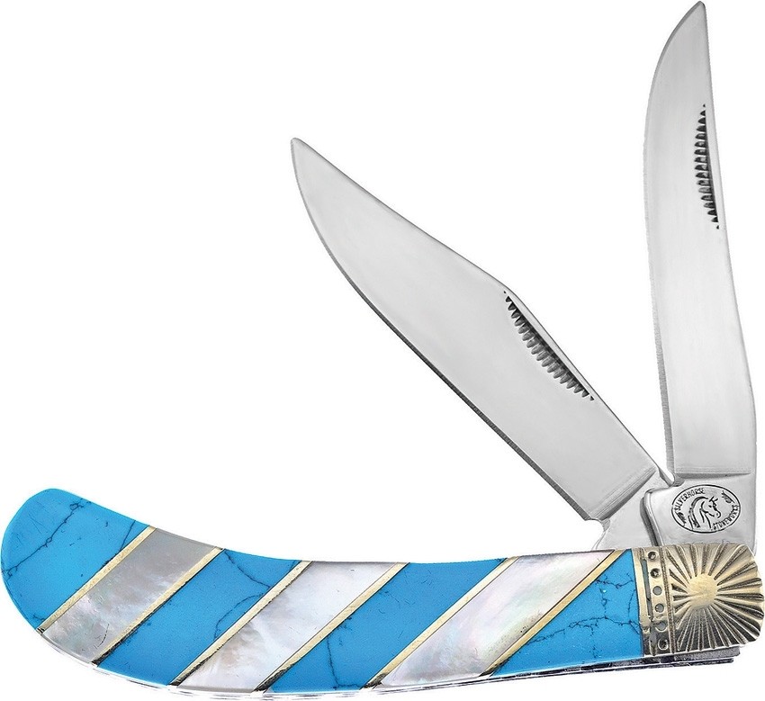 Frost Cutlery Saddlehorn Turquoise MOP