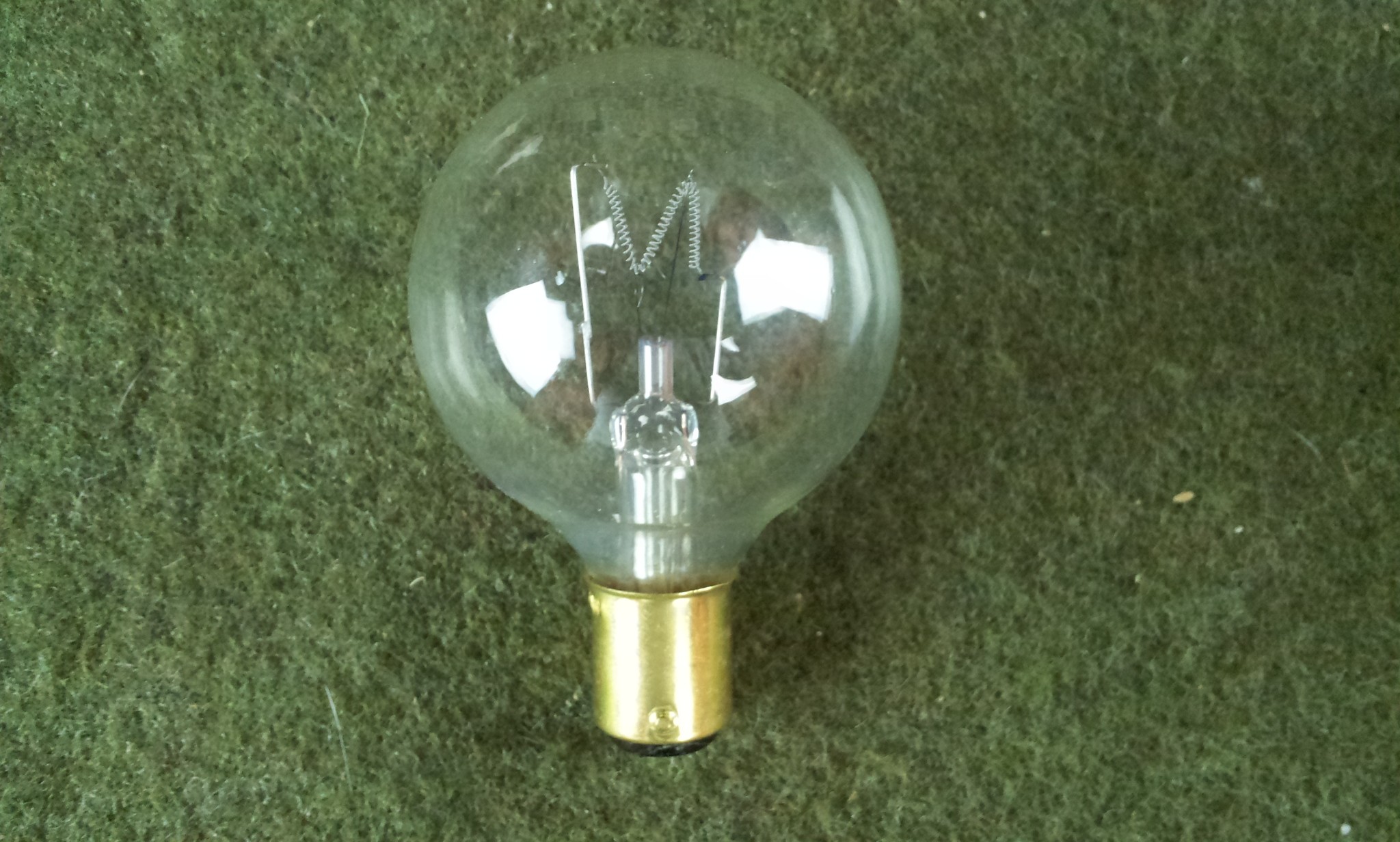 100 Watt 120V G16.5 Double Contact Bayonet Base Clear Bulbs Lot of 2