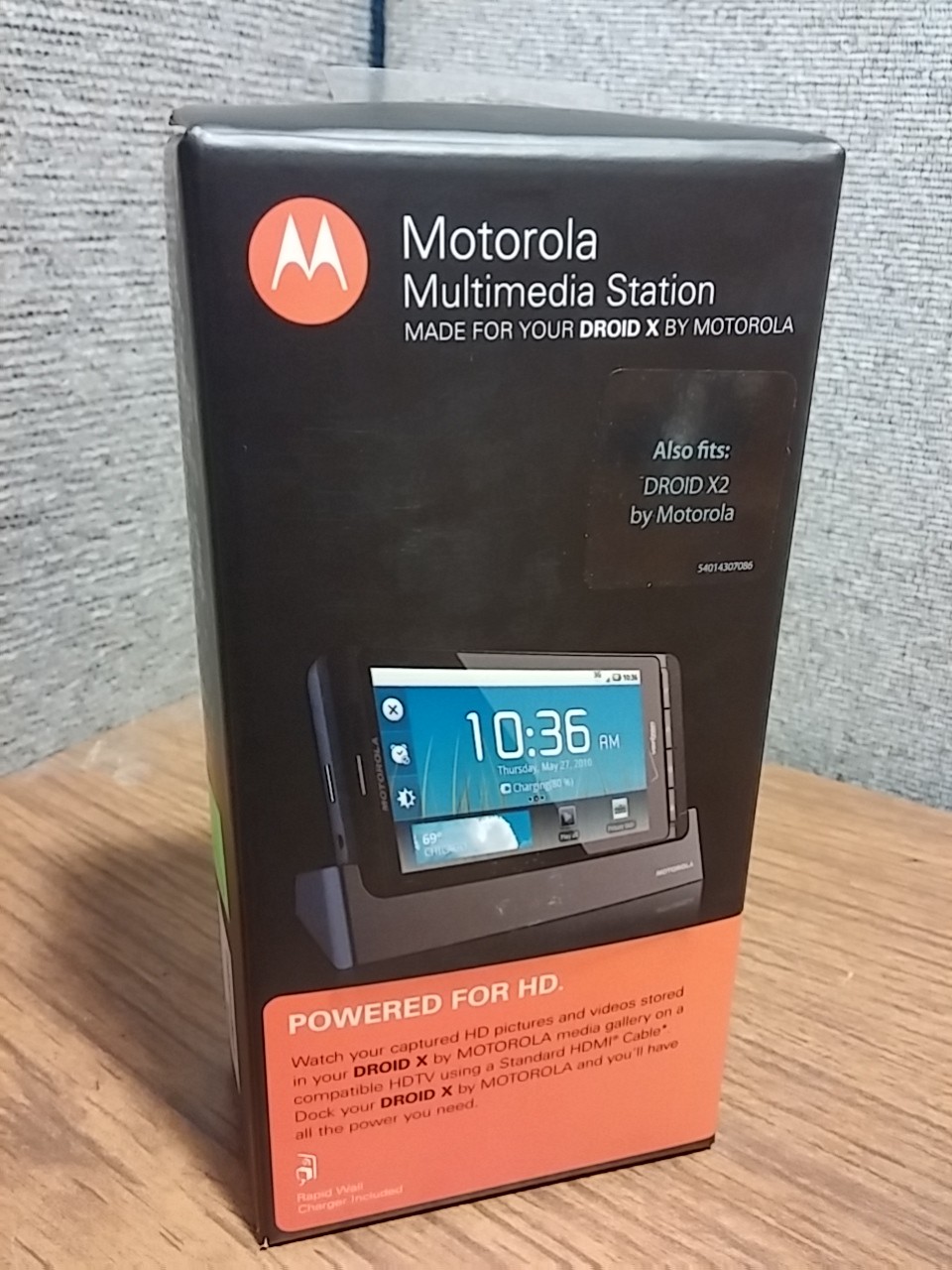 MOTOROLA MULTIMEDIA STATION HD DOCK FOR DROID X X2 INCLUDES WALL CHARGER NEW