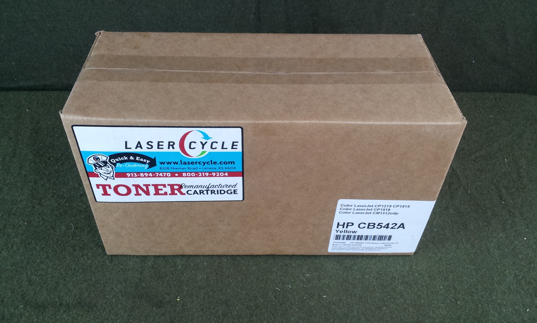 Laser Cycle Hp CB542A Yellow Toner Cartridge NEW 