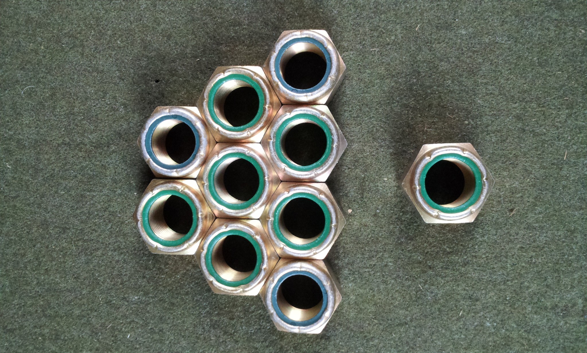 Lot Of 10 1"- 14 Lock Nuts NEW