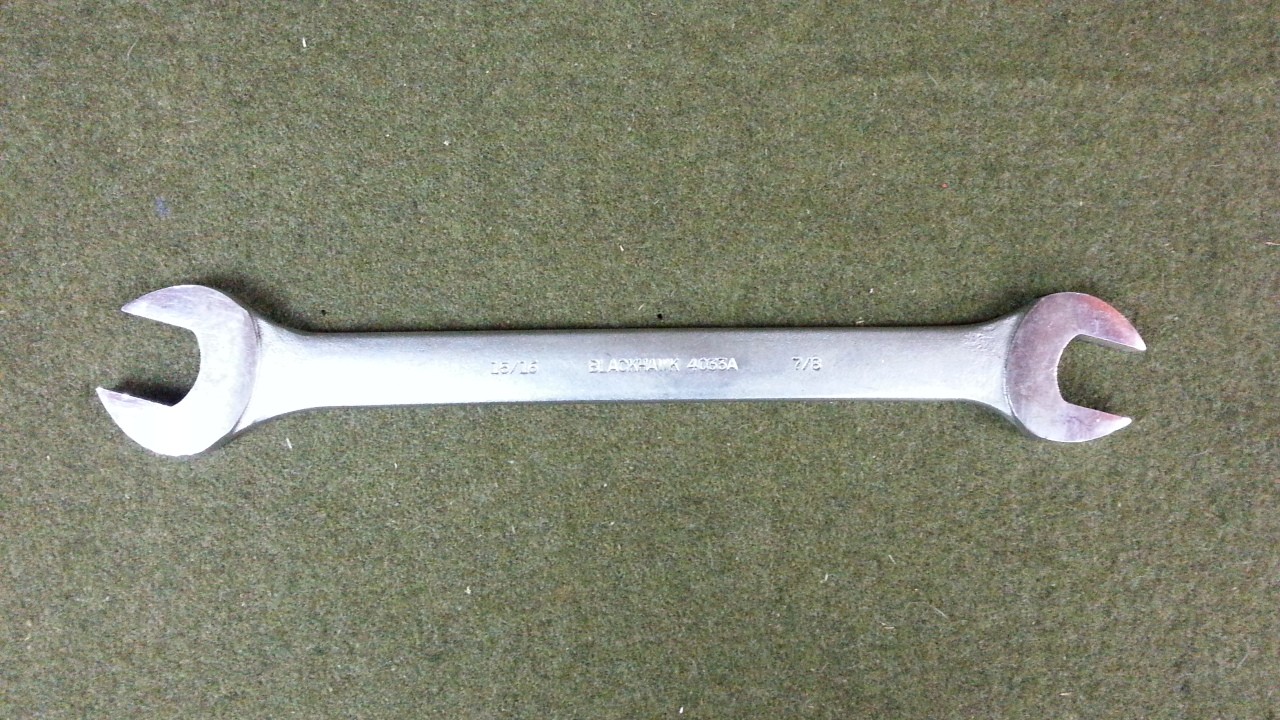 Blackhawk 7/8 Inch X 15/16 Inch Open End Wrench Made In U.S.A. 4033A