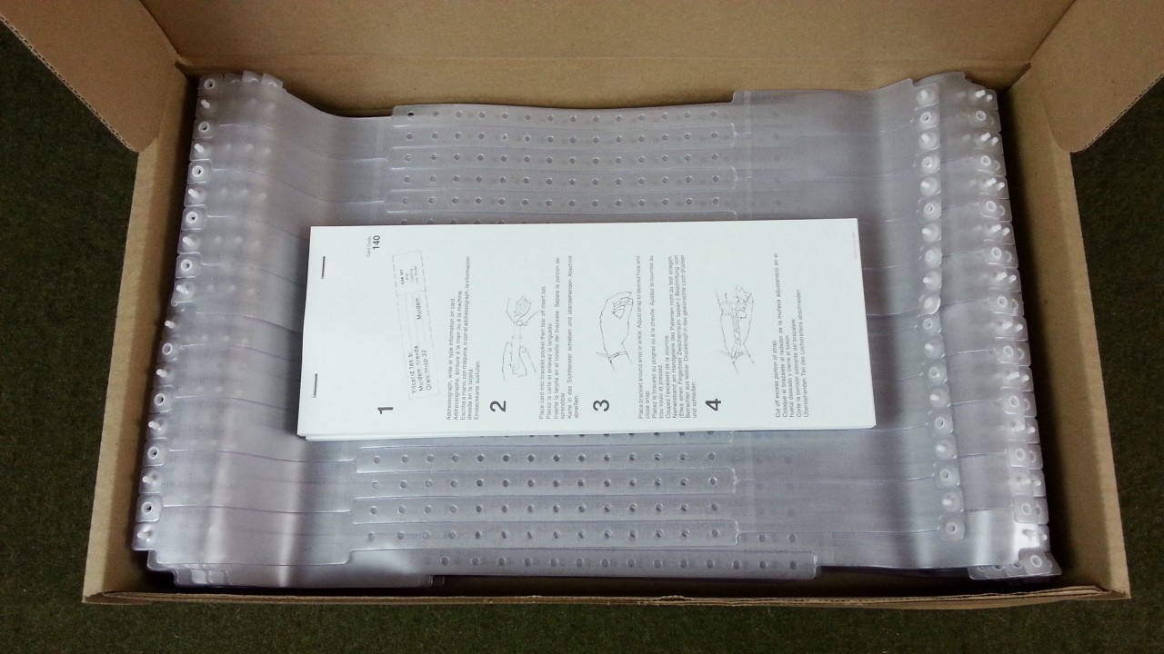 Precision Dynamics Corporation Personal Identification Bands With Inserts Box Of 500 NEW