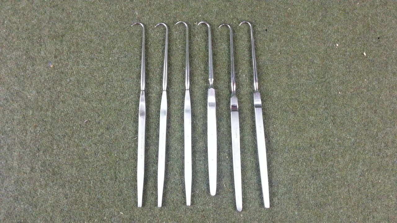 6 1/2" Tracheal Retractor Sharp One Prong Lot of 6