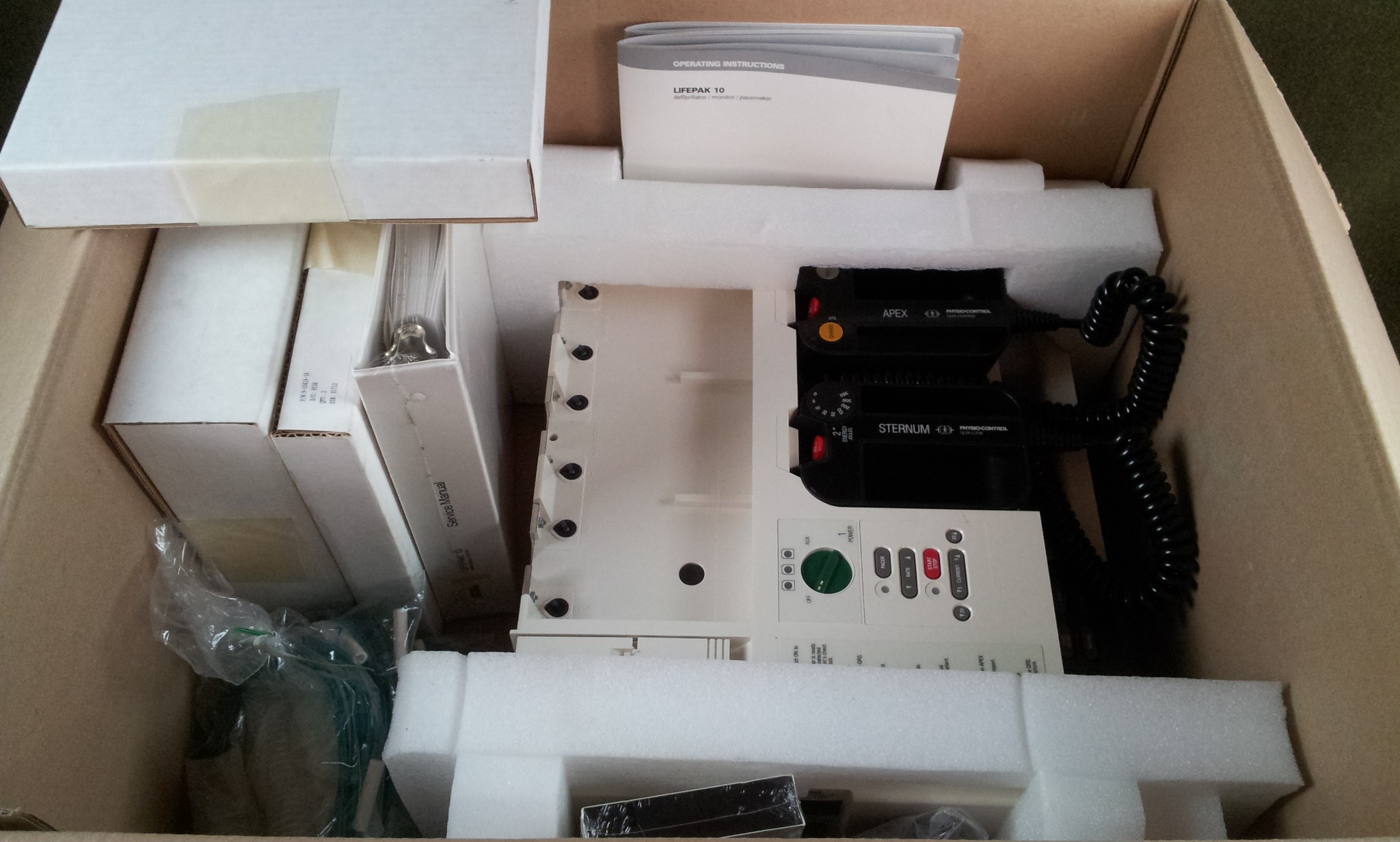 Unused Physio-Control LifePak 10 Defibrillator With Battery