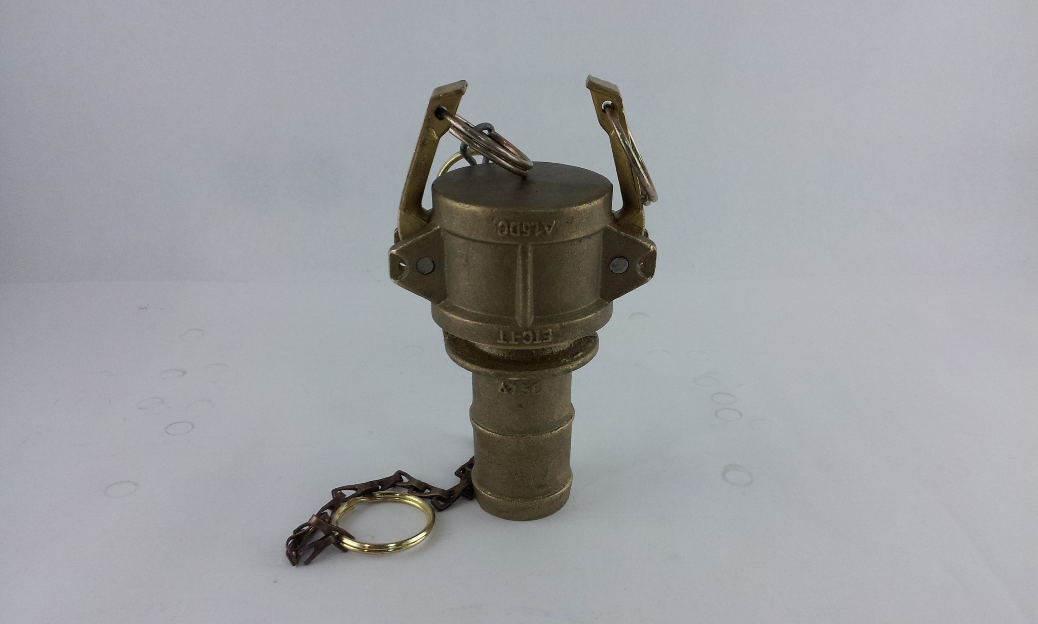Tough-Tite Brass 1-1/2" Hose to 1-1/2" M Cam & Groove Coupling ETC-TT A15E