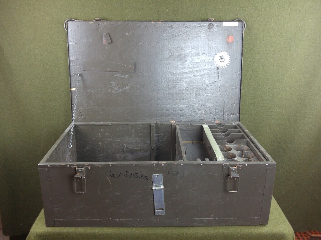 U.S. Military Metal Workers Wooden Toolbox 34 X 20 X 11