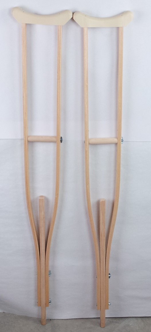 Wood Crutches Adjustable 48" to 60"  Calley & Currier