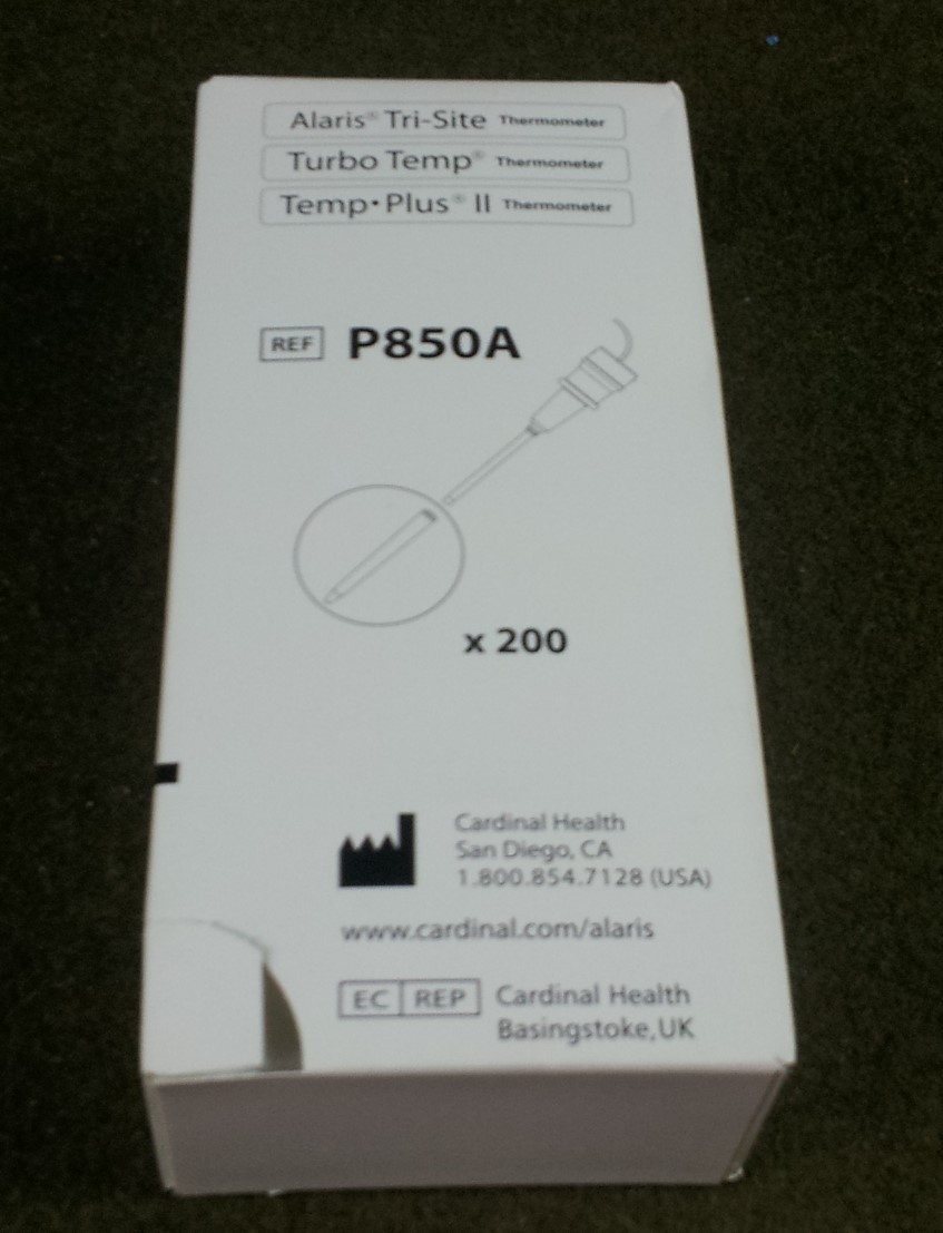 Alaris P850A Probe Covers Box of 200 for Tri-Site Turbo Temp Temp Plus Thermometers