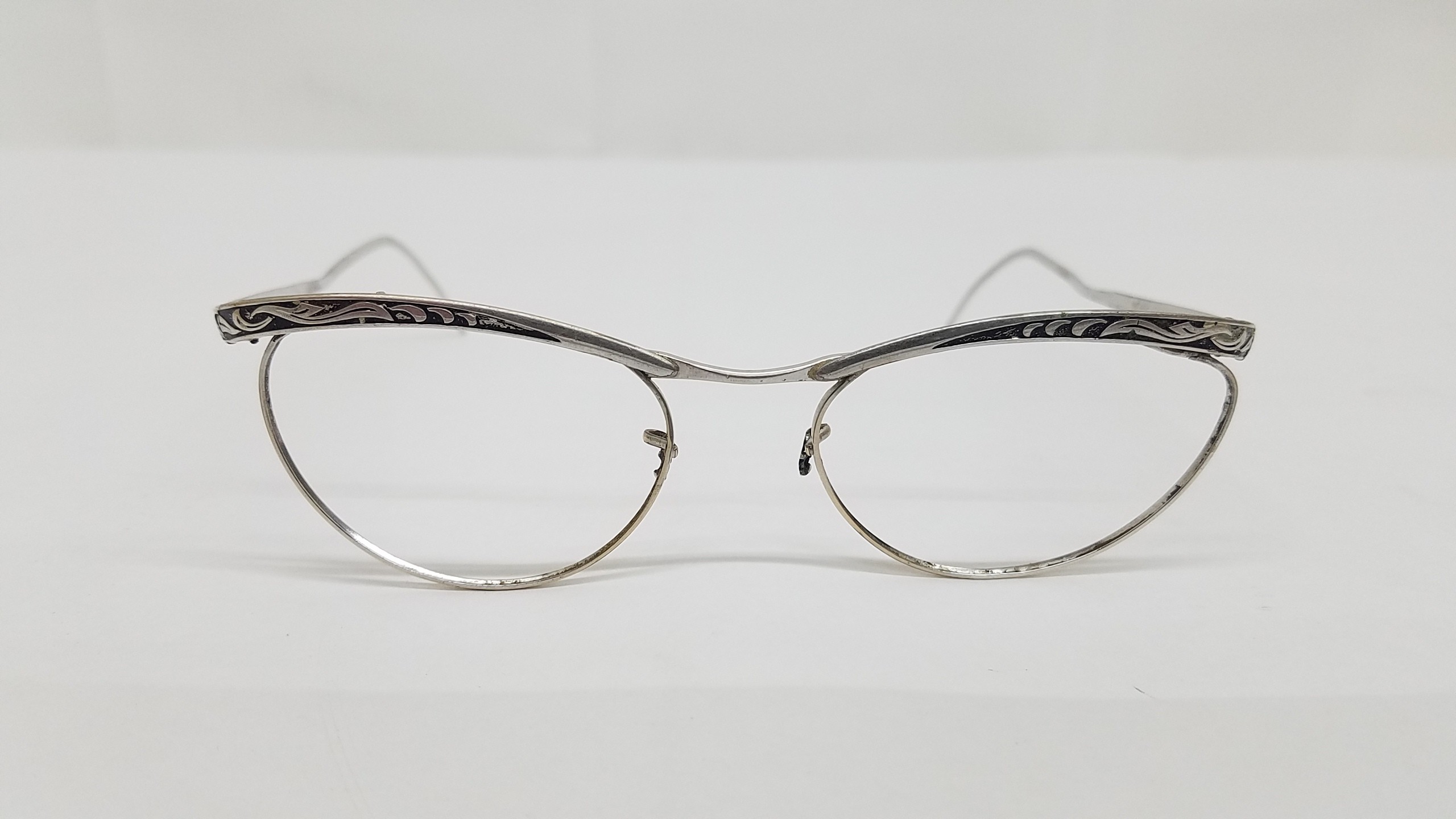 American Optical AO 1/10 12K GF White Gold Vintage Cateye Frames