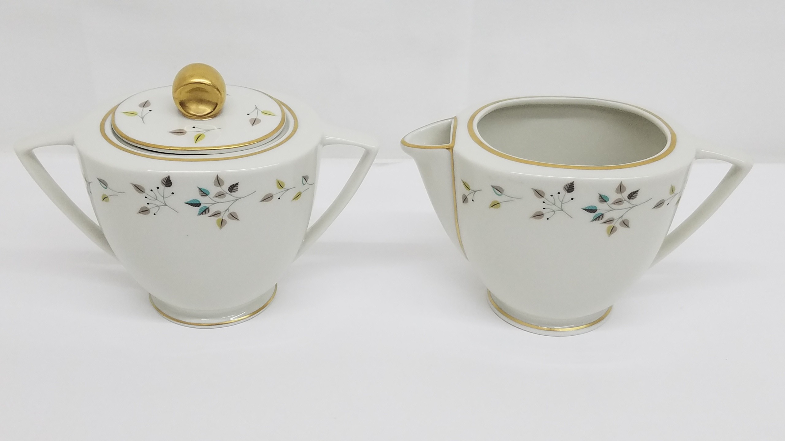 Princess China Tru-Tone Riviera Sugar Bowl and Creamer