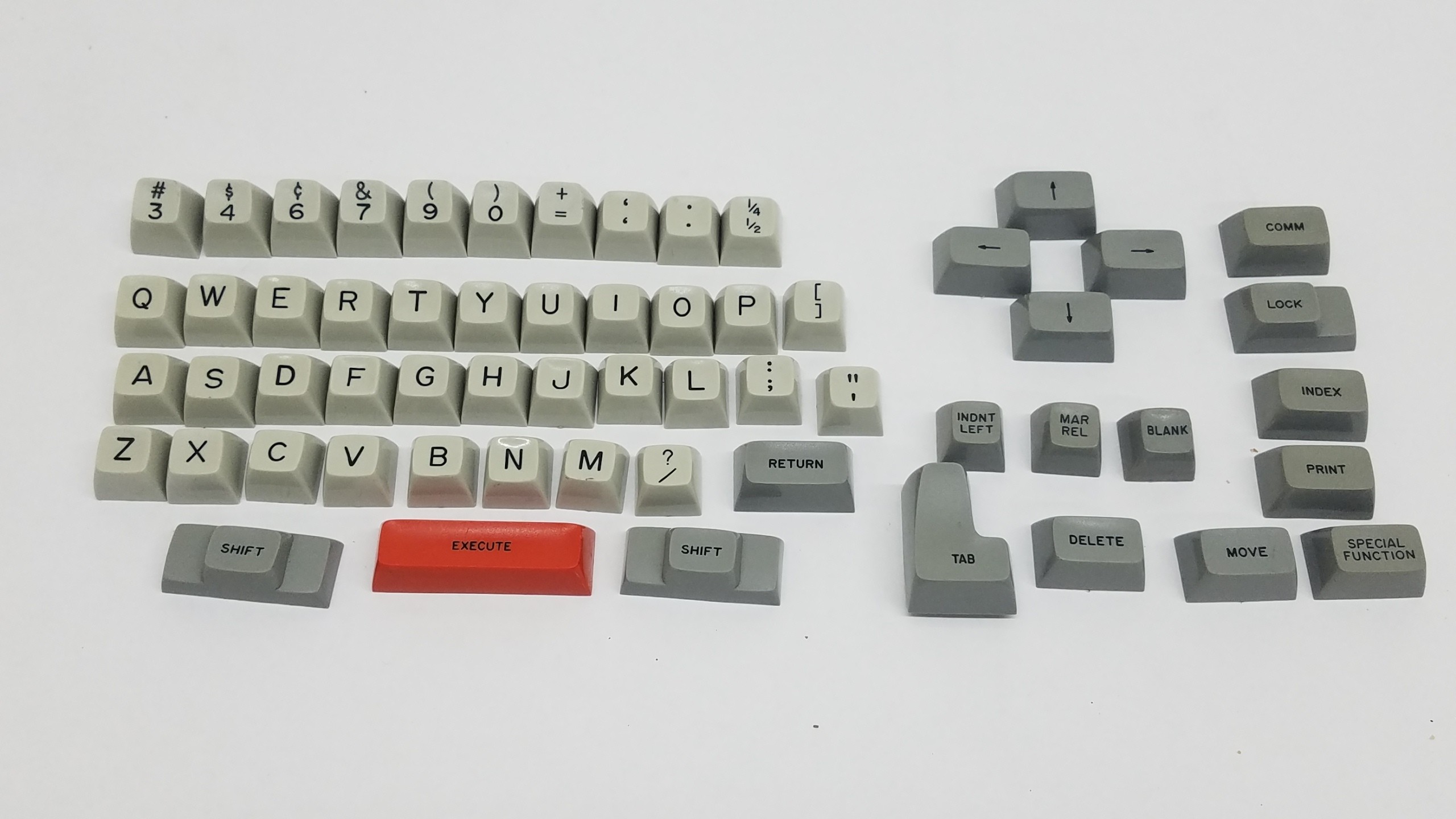 Vintage Micro Switch NASA Double Shot QWERTY Keycaps