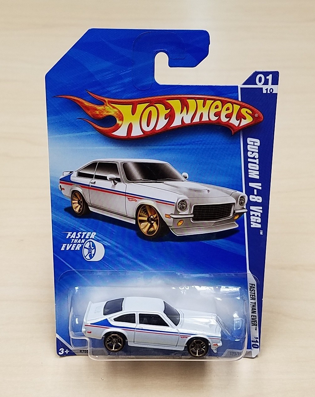 2010 Hot Wheels Faster Than Ever Custom V-8 Vega White 1 of 10