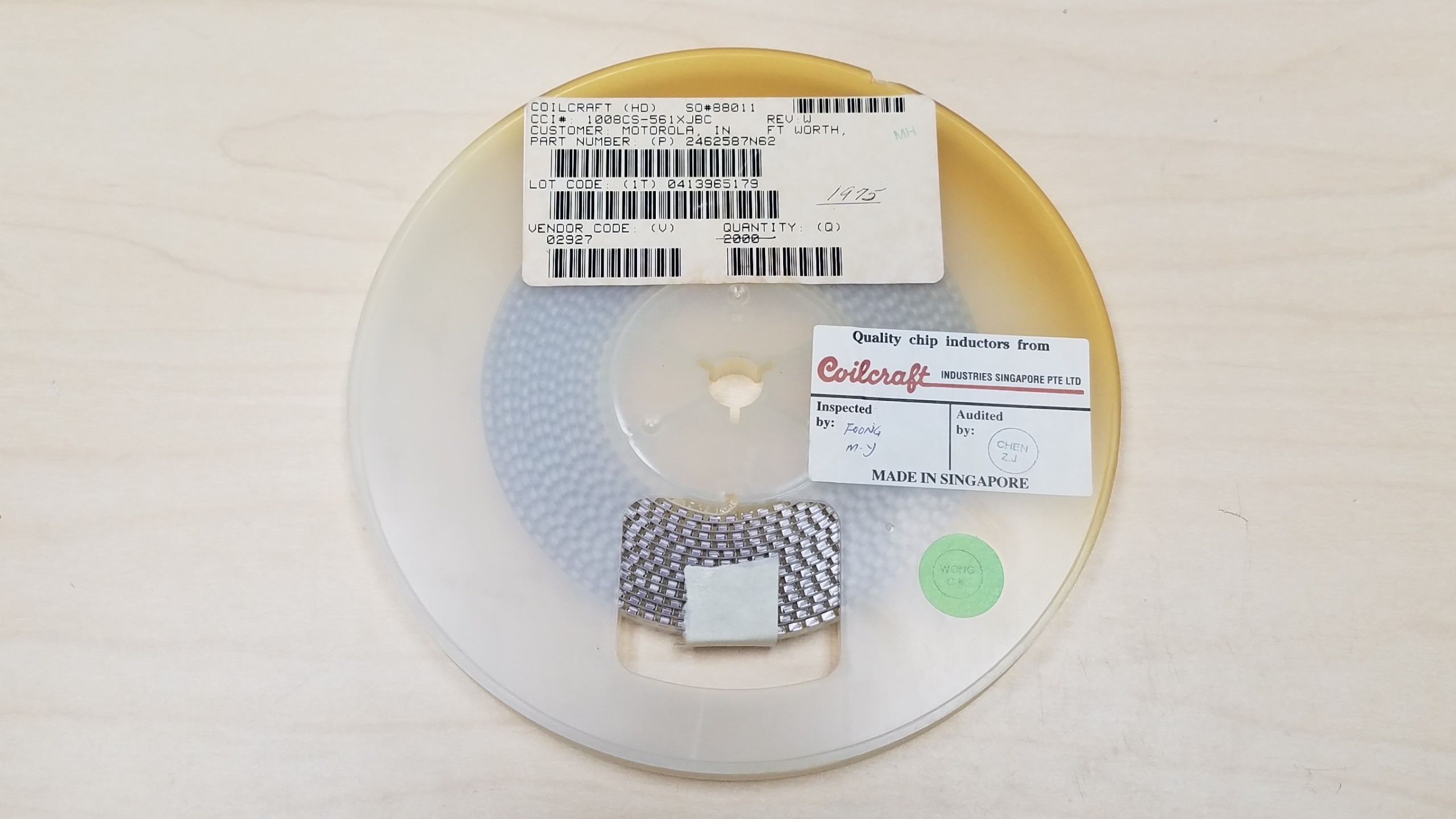 COILCRAFT 1008CS-561XJBC  Inductor Ceramic Core 560nh 750 pcs
