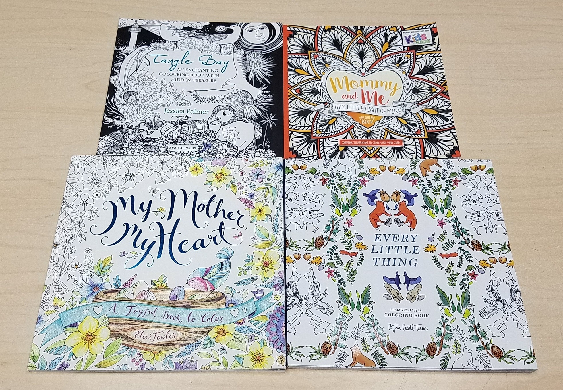 Lot of 4 Adult Coloring Books Animals Patterns Quotes and Inspirational
