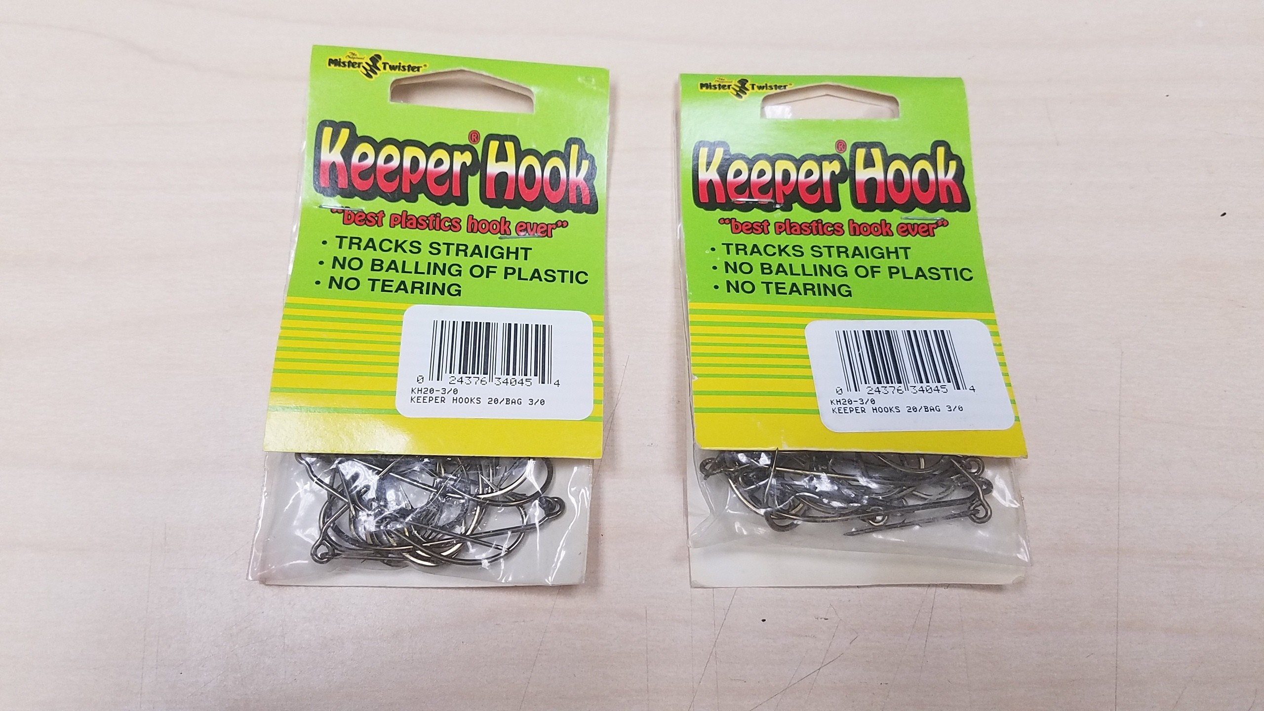 Mister Twister KH20-3/0 Keeper Hooks Size 3/0 2 20 Count Bags