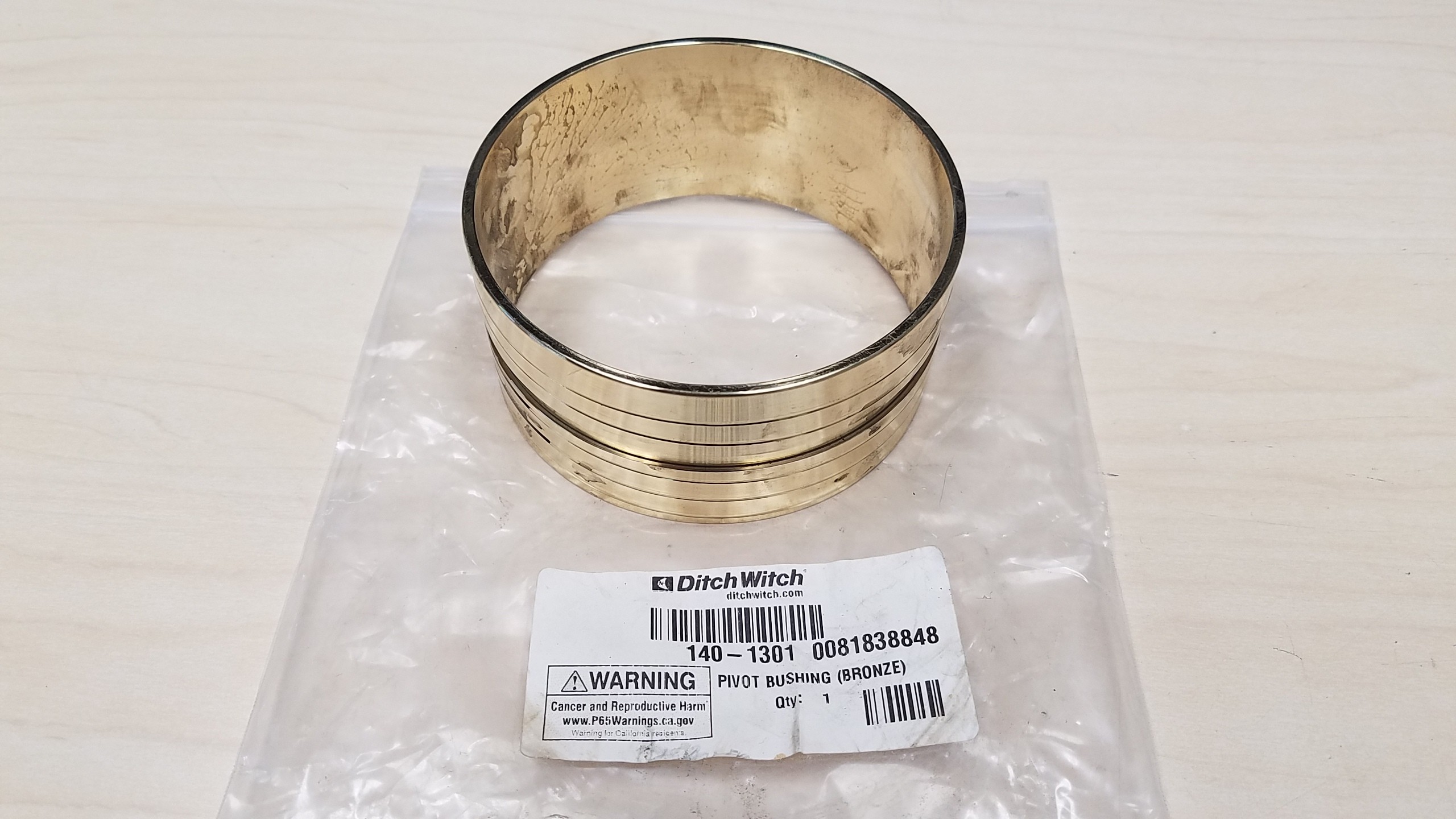 Ditch Witch 140-1301 Pivot Bushing Bronze