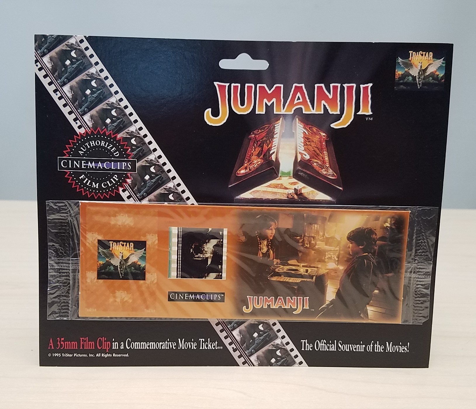 NEW 1995 Jumanji Cinemaclips 35mm Film Clip Movie Ticket