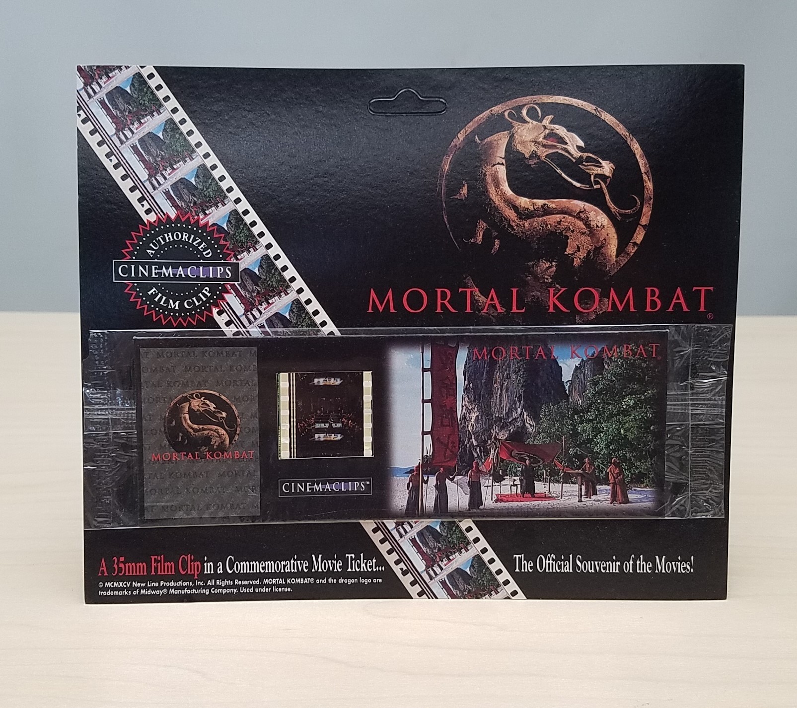 NEW 1995 Mortal Kombat Cinemaclips 35mm Film Clip Movie Ticket