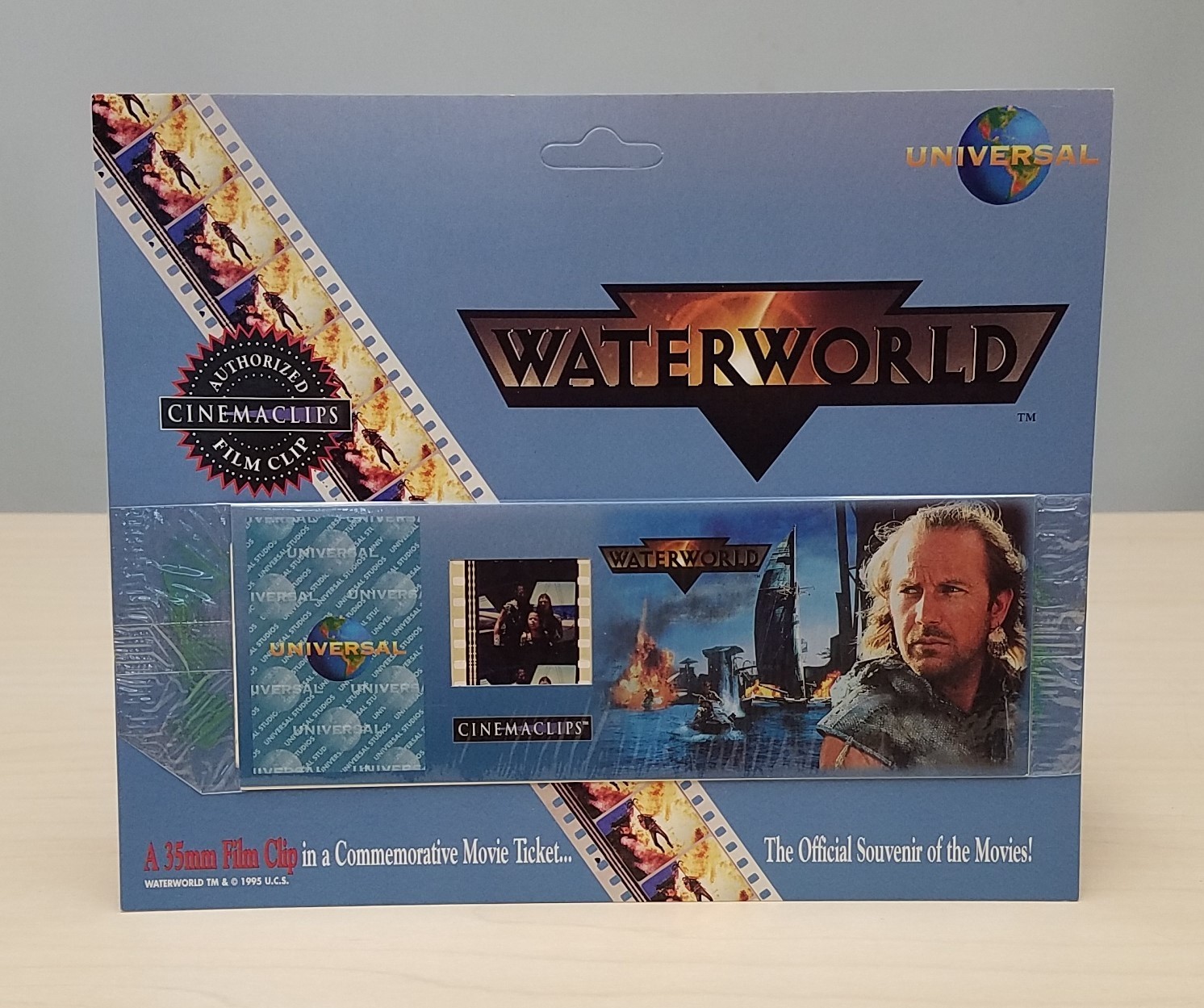 NEW 1995 Water World Cinemaclips 35mm Film Clip Movie Ticket